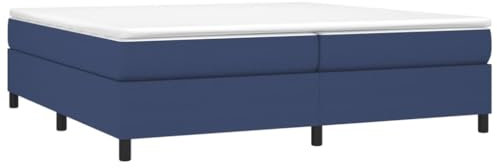 vidaXL Bettgestell, Polsterbett Bett für Schlafzimmer, Bettrahmen mit Lattenrost, Schlafzimmerbett Doppelbett, Blau 200x200cm Stoff