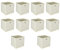 BALLSHOP 10 Stück Aufbewahrungsbox Faltbox 32 x 32 x 32 cm Faltbare Spielzeug Organizer Stoffboxen Würfel Stoff Faltkiste mit Fingerloch für Regale oder Raumteiler Hellgelb