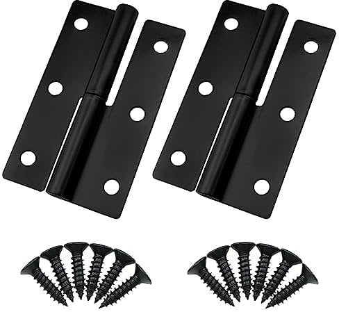 Lovelysp Scharnier zum Abheben, 62 mm, links, Mini-Scharniere mit Schrauben, abnehmbares Gleitgelenk, 2 Stück