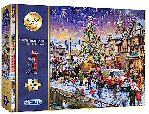 Christmas Spirit (1000) | Christmas Jigsaw Puzzle | Sustainable Puzzle for Adults | Premium 100% Recycled Board | Great Gift for Adults | Gibsons Games