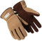 Harssidanzar Leder Winterhandschuhe Für Herren Schafsfell Wildleder Outdoor Schnee Ski Thermal Fleece und Thinsulate Gefüttert Weich SM041EU,Kamel/Dunkelbraun,Größe XL