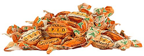 Specchiasol - Caramelle EPID alla Propoli con ROSA CANINA e ARANCIO - Antiossidante, Senza Zucchero Dolcificate con STEVIA + in OMAGGIO 2 Tisane Funzionali Viropa (Rosa Canina e Arancio, 1 kgr)