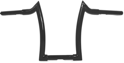 35,6 cm Rise Black Ape Hanger Lenker, 3,2 cm Fat 2,5 cm Klemme Meathook Bar für Harley Sportster 883 1200 XL Softail FLST FXST Dyna, Road King 1994-2023, Road Glide 1998-2013