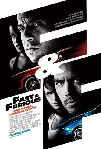 Filmposter Fast And The Furious, 28 x 43 cm, #a3259