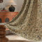 USTIDE Verdunkelungsvorhangstange mit natürlichem Blumenvögel, Shabby-Chic-Stil, mit Quaste, lichtreduzierend, für Schlafzimmer, Wohnzimmer, 150 x 180 cm