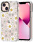 MOSNOVO Case for iPhone 13 Mini, [Buffertech 6.6ft Military-Grade Drop Protection] [Anti Peel Off Tech] Clear TPU Bumper Phone Case Cover Design - Happy Daisy Blooms
