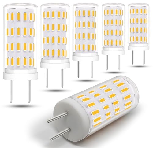 wossluck GY6.35 LED 12V Ersatz GY6.35 Halogen 30W-35W Warmweiß Bipin Sockel 3W Birne G6.35 Stiftsockellampe LED Dimmbar 6er Pack