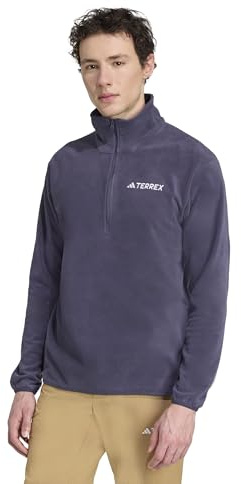 adidas Men's Terrex Multi Essentials Half Zip Fleece Jacket, shadow navy, L