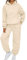 Lounge Set Damen,Damen Jogginganzug,Jogginganzug Damen Fleece Zweiteiler Trainingsanzug Weich Baumwolle Hausanzug Hoodies Warm Freizeitanzug mit Taschen,Beige,S