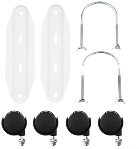 Support de chauffage électrique, pour radiateur à huile, eau, chauffage électrique, base en acier au carbone, support de poulie mobile spécial 【2 pièces-blanc】 (noir)