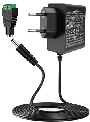 AGOTD Alimentatore universale da 24 V, 1 A, adattatore AC, ingresso 220 – 240 V, 50 – 60 HZ, alimentatore di rete 24 V, 1 A, 124 W, output, convertitore, invertitore, trasformatore AC/DC