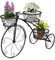 GOPLUS Pflanzenregal Fahrrad, Blumenregal mit 3 Ebenen, Blumenständer aus Metall, Pflanzenständer Blumentopfständer für Garten Balkon & Terrasse (85 x 25 x 50 cm,Schwarz)