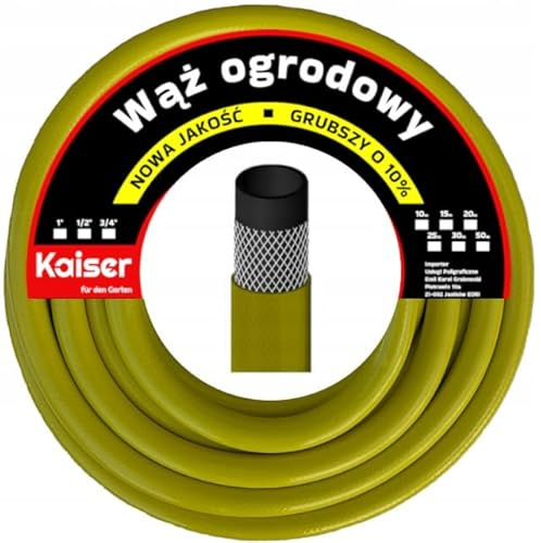 Gartenschlauch 15m – 1/2 Zoll, 3-Schichtig, Flexibel & Robust, Gummi mit PVC – Ideal zum Bewässern & Reinigen