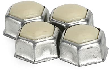 RQEYUNP 4X Caps Lenkung Limiter Stop Lock Lager Bolzen Silbrig Metall for Nissan for Navara D22 400392S610 NCAPR20