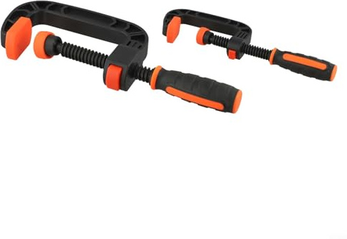 Efficient C Clamps for Woodwork, 2pcs Heavy Duty Plastic Clamping Device for Quick Release