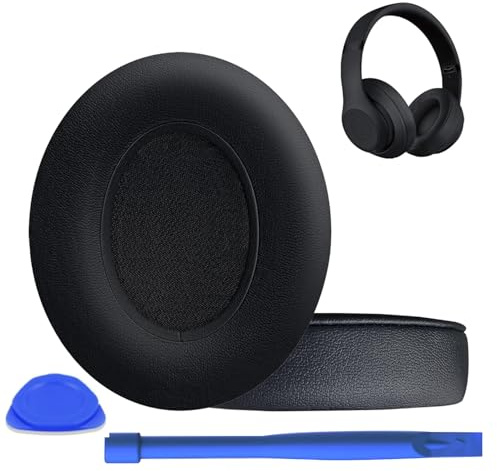 Replacement Ear Pads for Beats Studio 2&Studio 3 Wireless Headphones， Earpads with Soft Protein Leather, Noise Isolation Memory Foam. (Black)