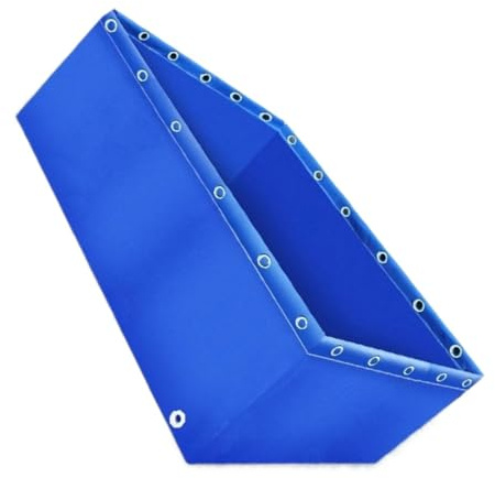 Tanque de retención Temporal Duradero for Peces de Agua Salada - Estanque de Lona de PVC, for Peces Koi y Tortugas con válvula de Drenaje(1x2x0.5m)