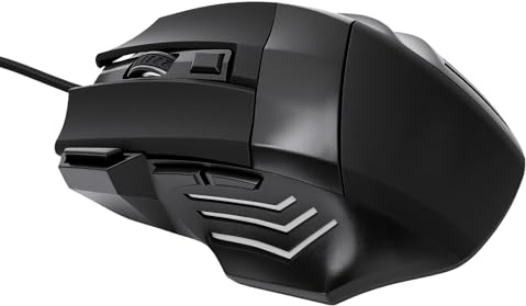 Cuifati Kabelgebundene RGB-Gaming-Maus für PC-Laptops, Ergonomischer Klauengriff mit Seitlichen Tasten, 4 DPI-Stufen 800–2400, Kabelgebundene RGB-Gaming-Maus für PC-Laptop-Einsteiger (Mit Ton)