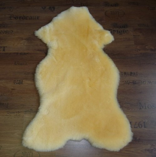 Natur-Fell-Shop ÖKO Baby Schaffell Lammfell, Bettfell, med.gegerbt, waschbar, Größe: 80-90cm