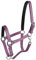 PFIFF 101517 Kunststoffhalfter, Weidehalfter Stallhalfter, Bordeaux-Pink-Grau, Full