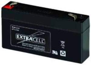EXTRACELL Batteria Ricaricabile al Piombo SIGILLATA 6 Volt 1,3 Ah Marca