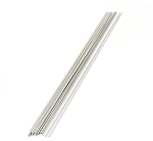 sourcing map 20PCS 300 mm x 2 mm Edelstahl Rundstab Achsstangen für RC-Spielzeug