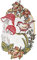 Fensterbild Plauener Stickerei Fliegenpilz mit Vogel Rot Bunt Spitzenbild Sommer Herbst 28x15 cm + Saugnapf