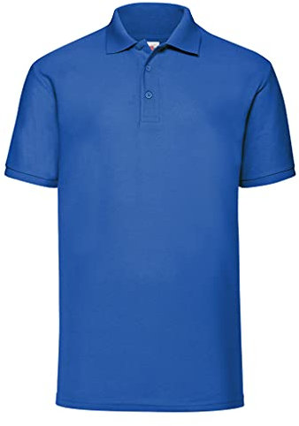 Fruit of the Loom Men's 65/35 Polo Shirt, Royal, XXX-Large