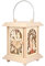 Drechslerei Kuhnert Tischlaterne/Teelichthalter - Motiv: Weihnacht aus Edelholz - Maße: 11,5 x 11,5 x 17cm - Made in Germany