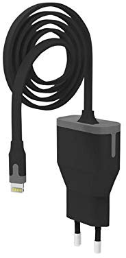 Muvit transformateur Apple Lightning MFI 2.4A câble 1m Noir