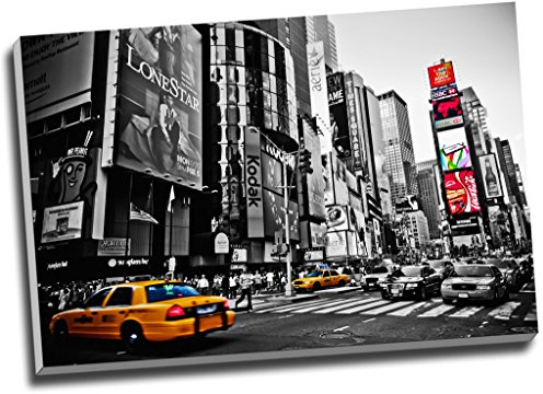 Leinwanddruck, Motiv: New York City, Wandkunst, großes A1, 76,2 x 50,8 cm, Schwarz und Weiß