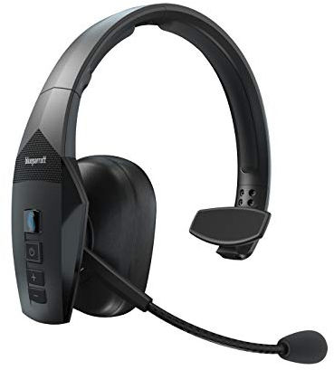 Jabra BlueParrott B550-XT Mono Bluetooth Over-Ear Headset – 96% Noise-Cancelling mit Sprachsteuerung für unterwegs und Walkie-Talkie Funktion – Schwarz