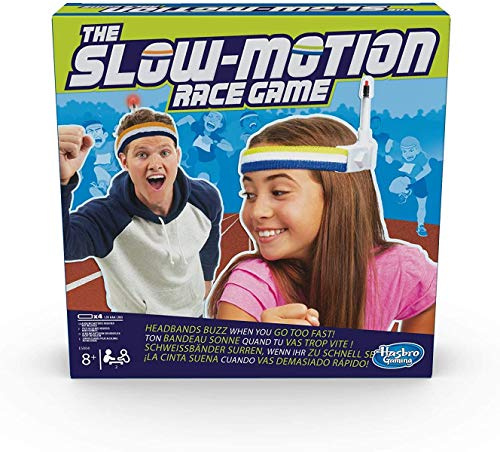 Hasbro Gaming E5804EU4 The Slow Motion Race Game, Partyspiel, mit Langsamkeit zum Sieg, Mehrfarbig
