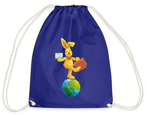Spreadshirt Felix der Hase Weltenbummler Turnbeutel, One size, Königsblau
