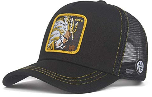AJSJ Capsule Corp Casquette De Baseball en Coton Hommes Femmes Hip Hop Dad Mesh Trucker, Noir