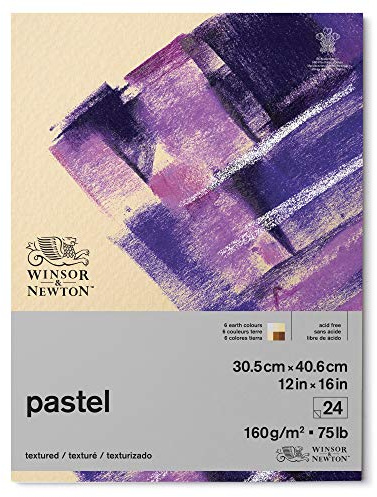 Winsor & Newton 6660770 Pastellpapier im Block mit Erdfarben - 24 Blatt 30,5 x 40,6cm , 160g/m², FSC, Säurefrei, ohne optische Aufheller, archivierbare Qualität, stabil und Alterungsbeständig