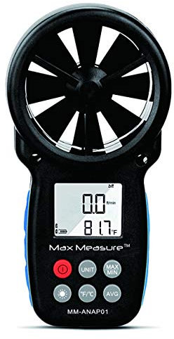 Digital Anemometer with Data Logging APP Function via Wireless Bluetooth, Handheld Wind Speed Meter Wind Speed Gauge with Backlight - Max/Min/Avg/Temperature/Wind Chill