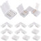 EKSAVE 4 Pin RGB LED Light Strip Connectors 5 Pcs L Shape+5 Pcs Gapless for SMD 5050 Multicolor LED Strip (10 Pcs)