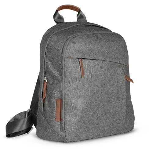 UPPAbaby Baby Changing Backpack - Greyson | Stylish Changing Bag | Nappy Backpack | Snaps onto your stroller | Leather Accents