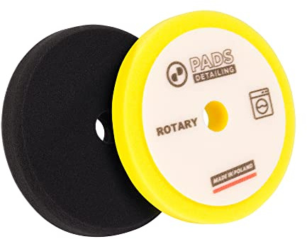 DETAILINGPADS Polierschwamm 2er Set | Polierpad Polierscheibe Polierwerkzeug Poliermaschine Klein | Polierschwämme Set 125mm Polieraufsatz Akkuschrauber | EU Auto Polierpads (DA 1xGelb 1xSchwarz)