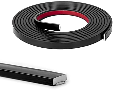 Art3d Mirrior - Rivestimento flessibile in vinile per bordi di piastrelle da parete, paraspruzzi da cucina, cornice Mirrior, colore nero