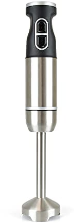 KitchenPerfected 700w Variable Speed Stainless Steel Hand Blender, 15 speed, turbo, Long-life Motor, for Soup or Baby Food - E5024SS