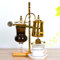 Futchoy Cafetera sifón de acero inoxidable – Sifón Technia Royal Belga Cafetera de vacío de vidrio de mesa, sifón, sifón (dorado)
