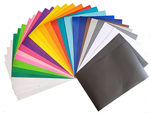Neoxxim Set -9€/m² Plotterfolie matt Vinylfolie 28 Bögen A4 (21 x 30 cm) mit Transferfolie selbstklebend