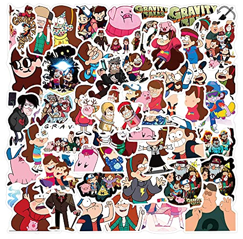 50 Stück Gravity Falls Aufkleber für Laptop, Stoßstange, Skateboard, Wasserflaschen, Computer, Telefon, Gitarre, Cartoon-Aufkleber für Kinder, Teenager und Erwachsene