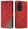 SONWO Etui Coque pour Xiaomi Redmi Note 11S / Xiaomi Redmi Note 11, Protection Housse en Cuir PU Portefeuille Livre pour Redmi Note 11S / Redmi Note 11, Emplacements Cartes, Fonction Support, Rouge