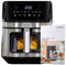 InnovaGoods® Friggitrice ad aria 6,5 litri, friggitrice 1700W, airfryer +100 ricette in IT, Friggitrice 8 programmi, touch screen, finestra temporizzatore e flusso d'aria a 360° ideale per 4-6 persone