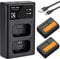 K&F Concept NP-FW50 Battery and Charger Set for Sony ZV-E10, Alpha 7, A7, A7II, A7RII, A7SII, A7S, A7S2, A7R, A7R2, A5000,A6000, A6500, A6300, NEX-3, NEX-5