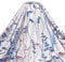 BENECREAT 2 Yard Organza-Stoff Mit Gestickter Blume, 130cm Breite Mesh-Spitzenstoff Für DIY Handgefertigte Kleidung, Hochzeitskleid, Heimdekoration, Blau, 0.1mm Dick