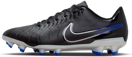 Nike Legend 10 Club FG/MG, Soccer Shoe Hombre, Black Chrome Hyper Royal, 44 EU